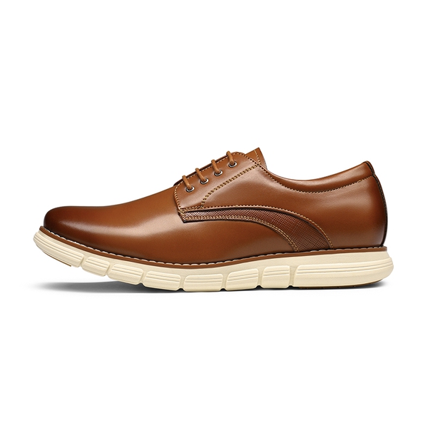 [CrossFlex NeatPolish] Men's Wide Width Non-Slip Dress Sneakers - BROWN - 1